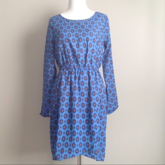 J. Crew | Medallion Print Long Sleeve Dress | NWOT - Picture 2 of 6